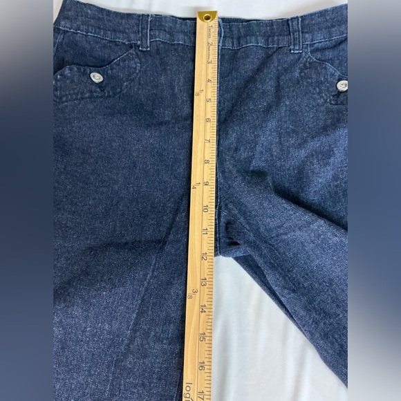 Karen Scott Navy Button-Accent Capris - Picture 7 of 8